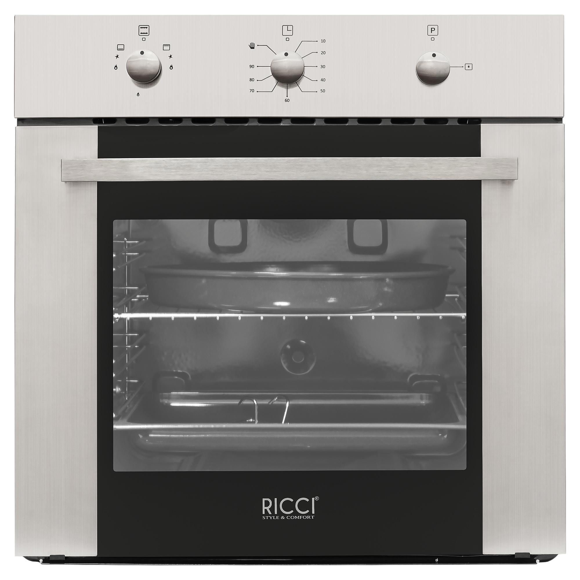Изображение товара Газовый духовой шкаф RICCI RGO-640IX встраиваемый 63 л Турция