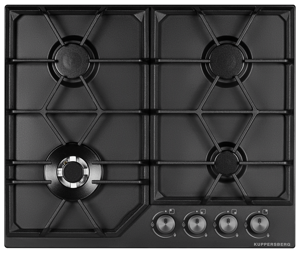 Изображение товара Газовая варочная панель Kuppersberg FS 62 B 4 конфорки антрацит