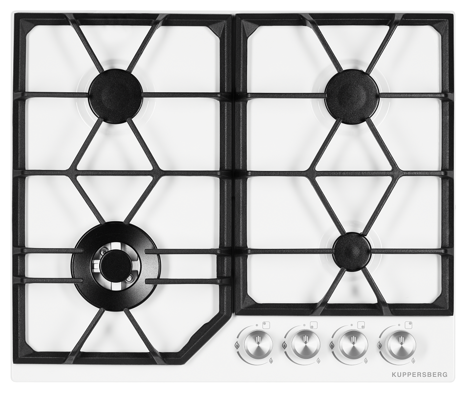 Изображение товара Газовая варочная панель Kuppersberg FS 62 W 61 см 4 конфорки цвет белый