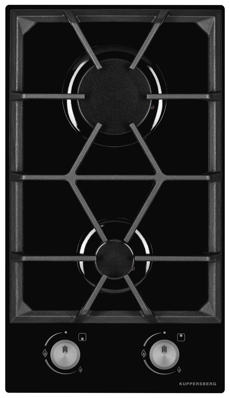 Изображение товара Газовая варочная панель Kuppersberg FG 32 B 29 см Черный 2 конфорки закаленное стекло