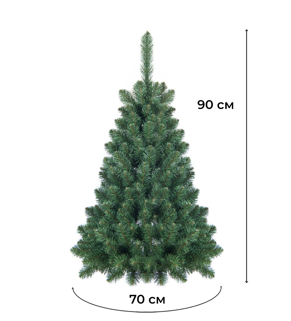 Изображение товара Ель новогодняя искусственная Max Christmas 90 см елка для стены с ветками ПВХ РФ