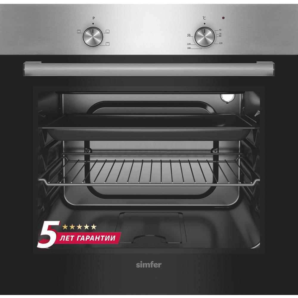 Изображение товара Электрический встраиваемый духовой шкаф Simfer B6EM04070 59.5x59.5x56.5 см серебристый