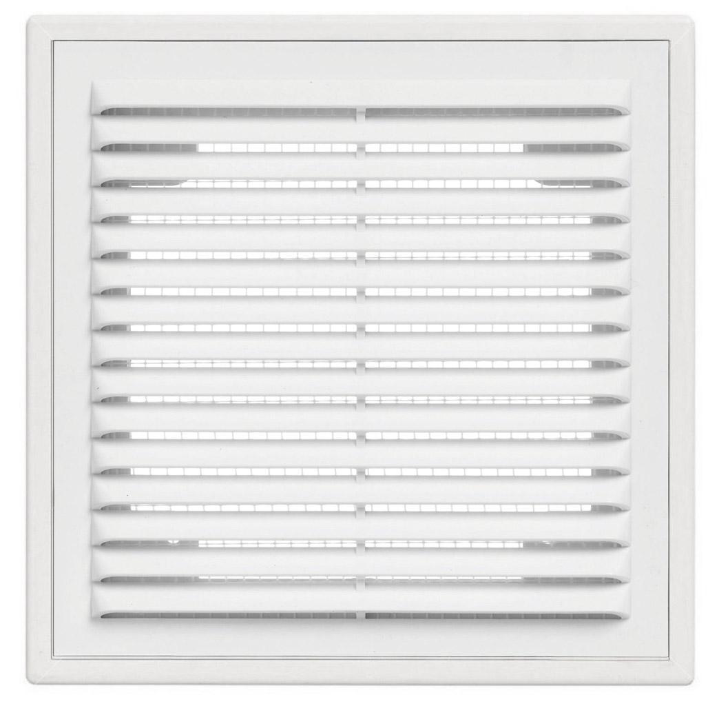 Изображение товара Вентиляционная решетка Виенто 210x210 мм пластик белый антимоскитная сетка
