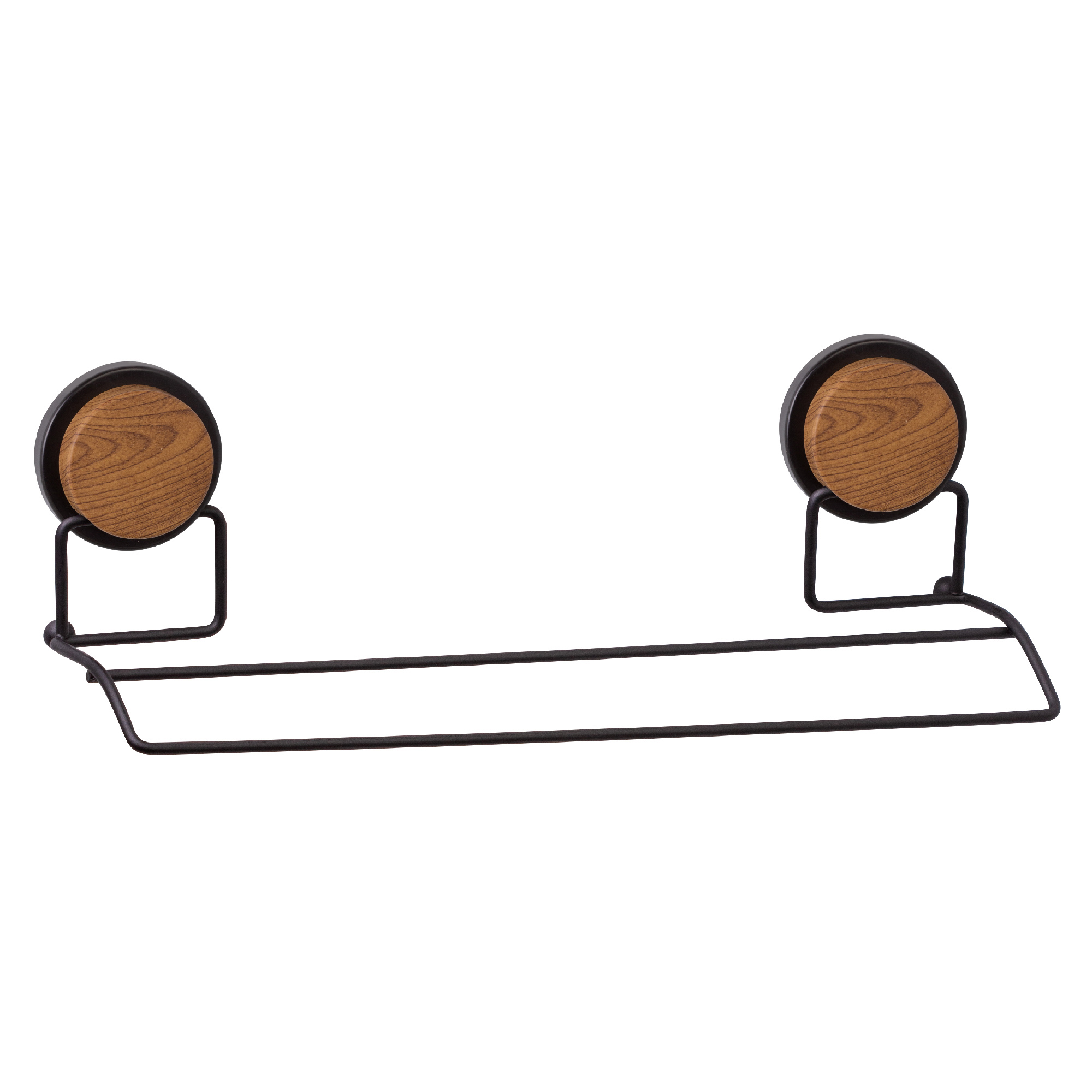 Изображение товара Держатель для полотенец Fixsen Magic Wood двойной черный монтаж без сверления