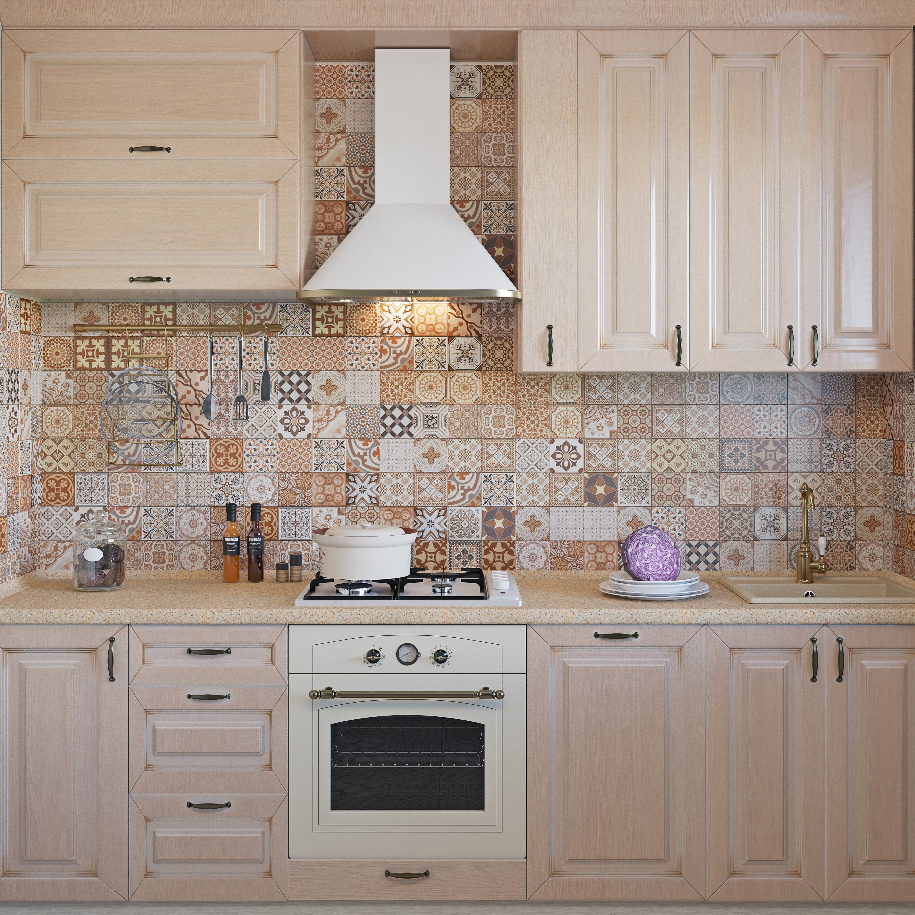 Изображение товара Настенная плитка Toscana Mix мультиколор 10x20 см для кухни и ванной