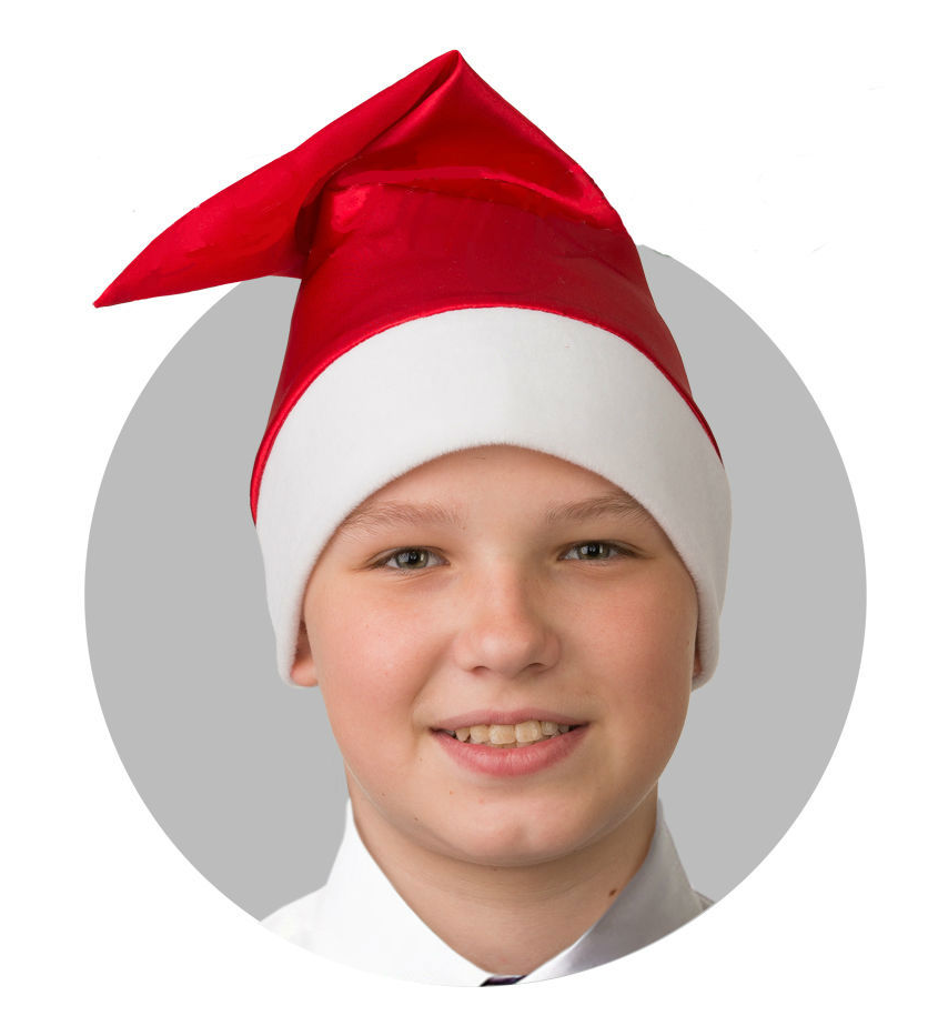 Изображение товара Шапка маскарадная сатиновая красная для праздников и маскарадов