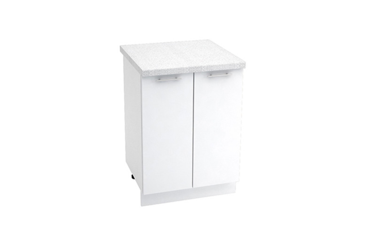 Изображение товара Напольный шкаф Сурская мебель Валерия 60x81.6x47.8 см МДФ цвет белый глянец