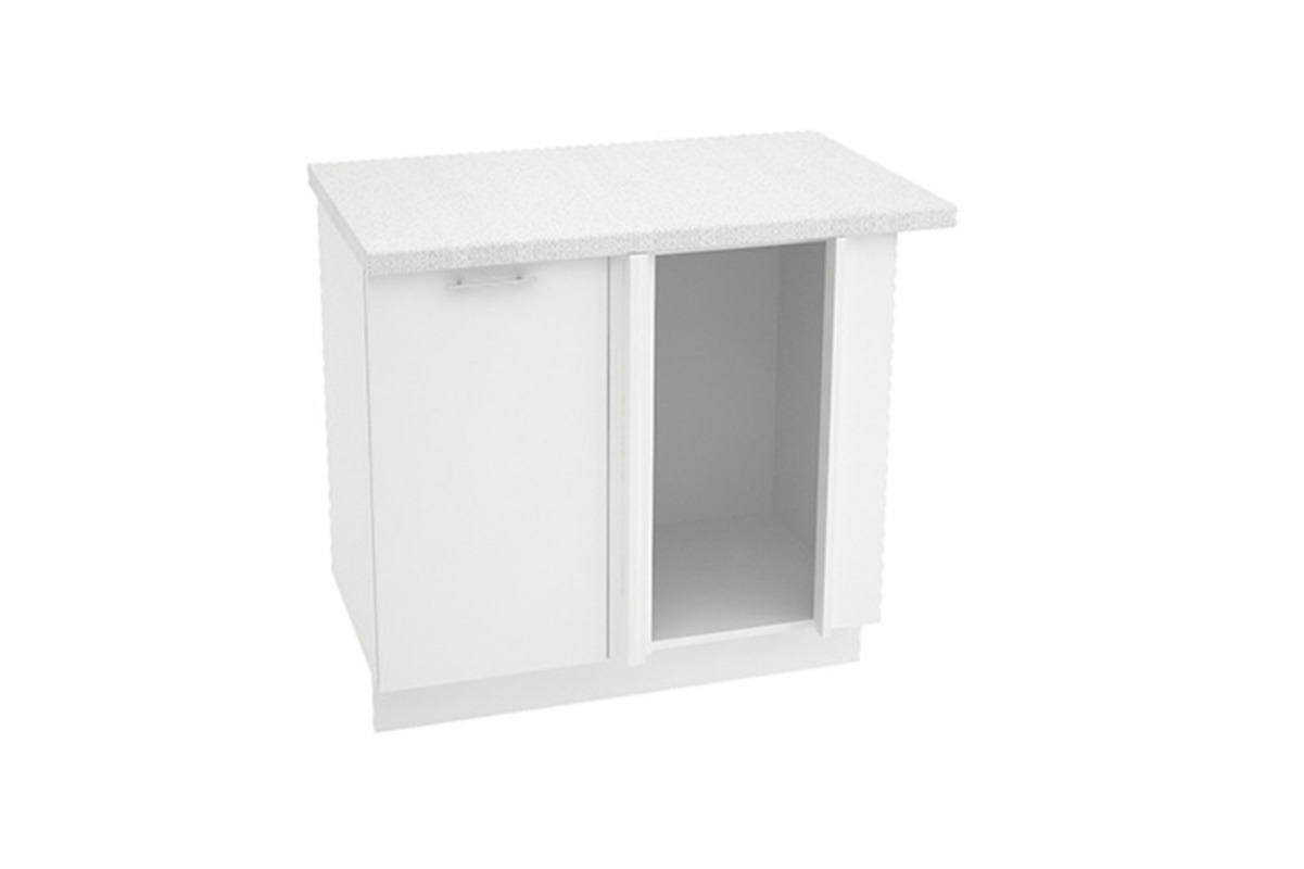 Изображение товара Напольный угловой шкаф Валерия 99x81.6x57.4 см белый МДФ и ЛДСП