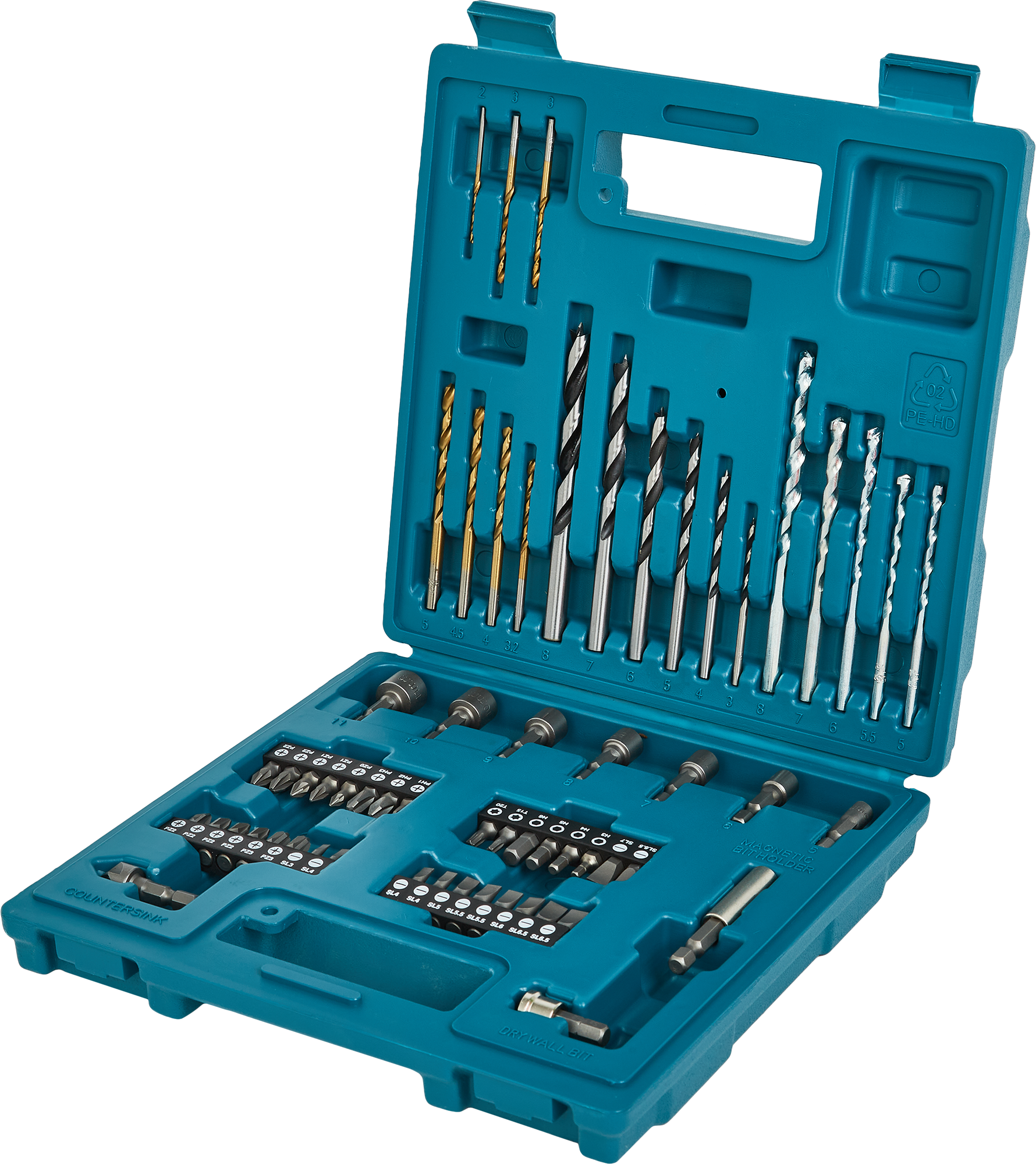 Изображение товара Набор свёрл и бит Makita E-11829, 60 шт.