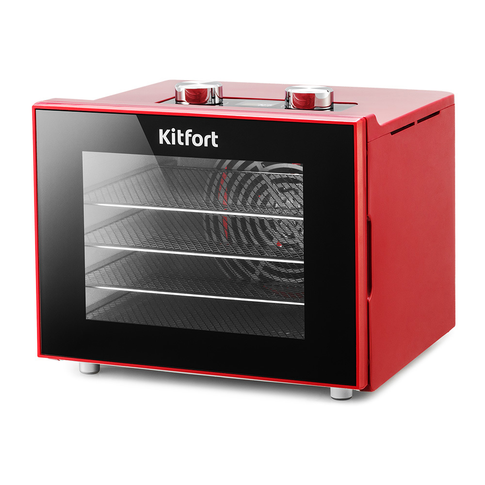 Изображение товара Электросушилка для овощей и фруктов Kitfort KT-1915-2 340 Вт 4 яруса красный