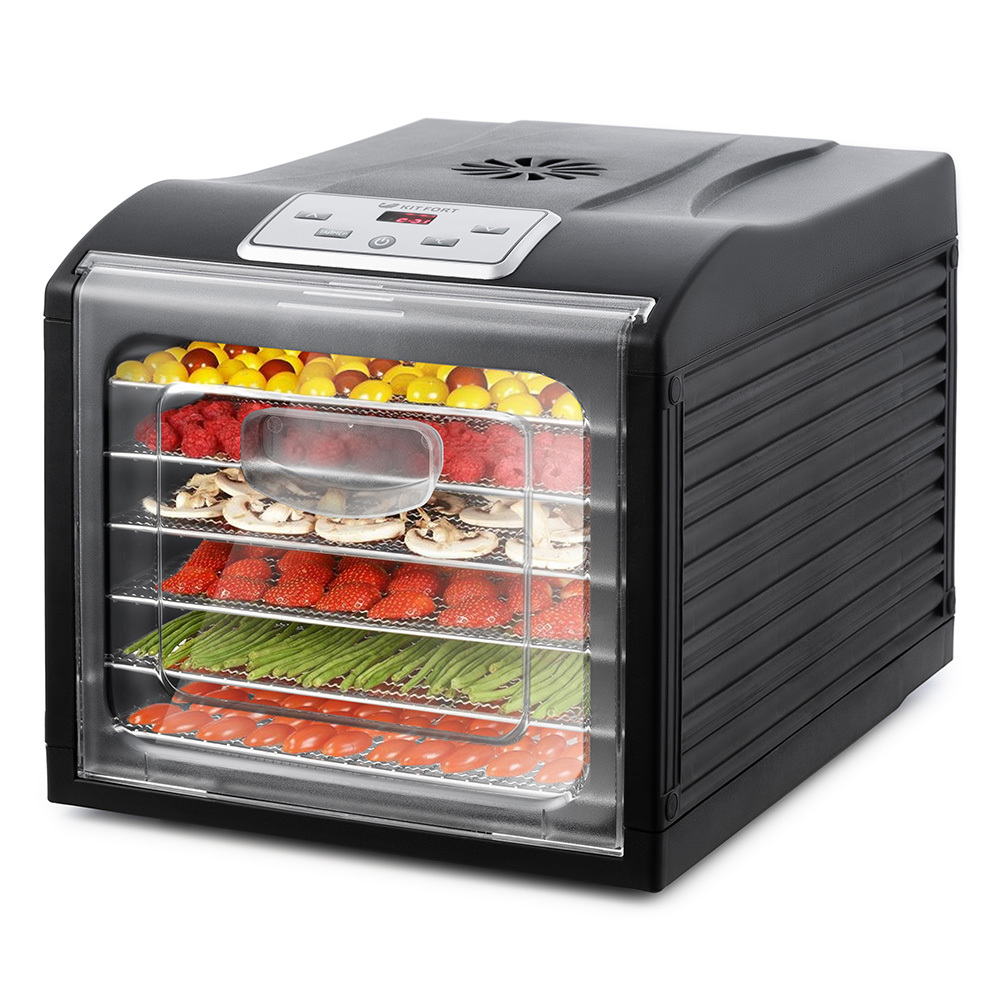 Изображение товара Электросушилка для овощей и фруктов Kitfort КТ-1906 500 Вт 6 ярусов черная