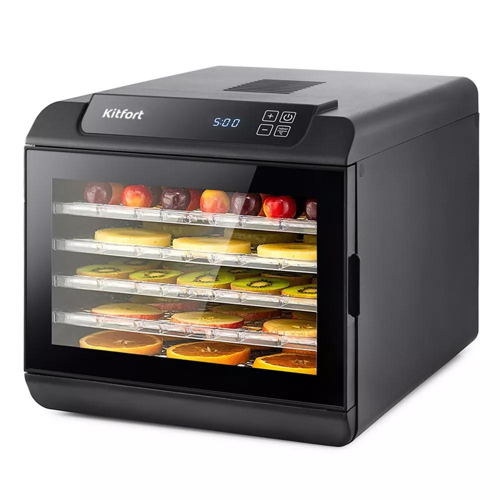 Изображение товара Электросушилка для овощей и фруктов Kitfort КТ-1905 500 Вт 6 ярусов черный