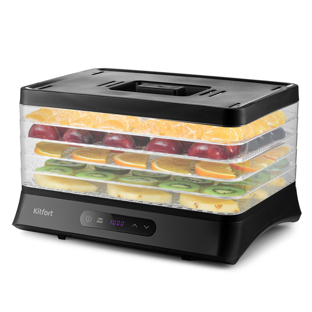 Изображение товара Сушилка для овощей и фруктов Kitfort КТ-1938 500 Вт 5 ярусов черный