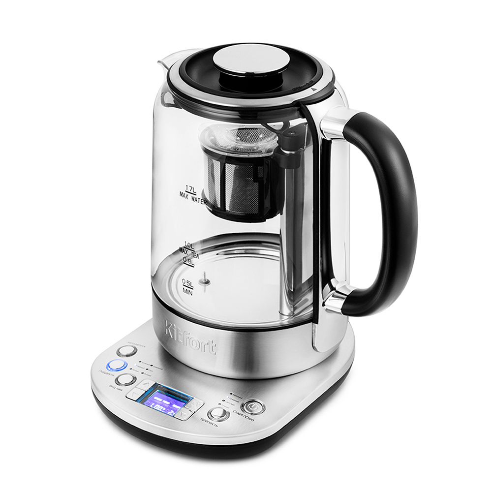 Изображение товара Электрический чайник Kitfort КТ-6116 1.7 л сталь черный металлик