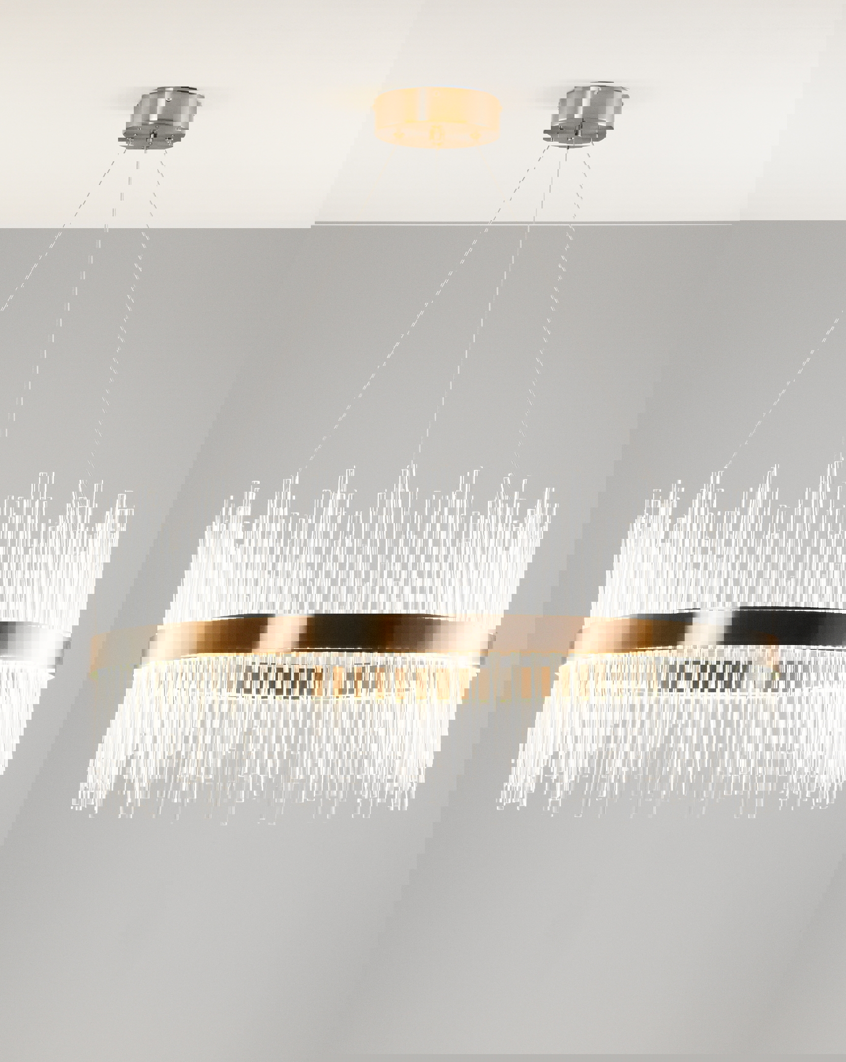 Изображение товара Люстра подвесная MODERLI V10240-PL Amily 1 лампа 40 м² цвет латунь