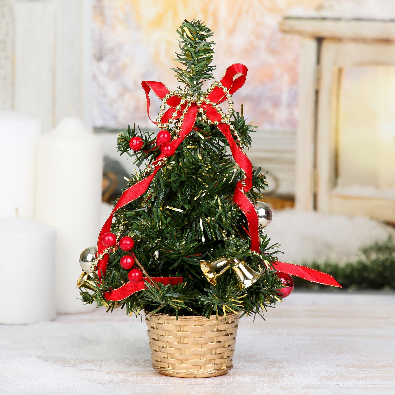 Изображение товара Ель новогодняя искусственная Зимнее волшебство 4196437 Декор 25 см