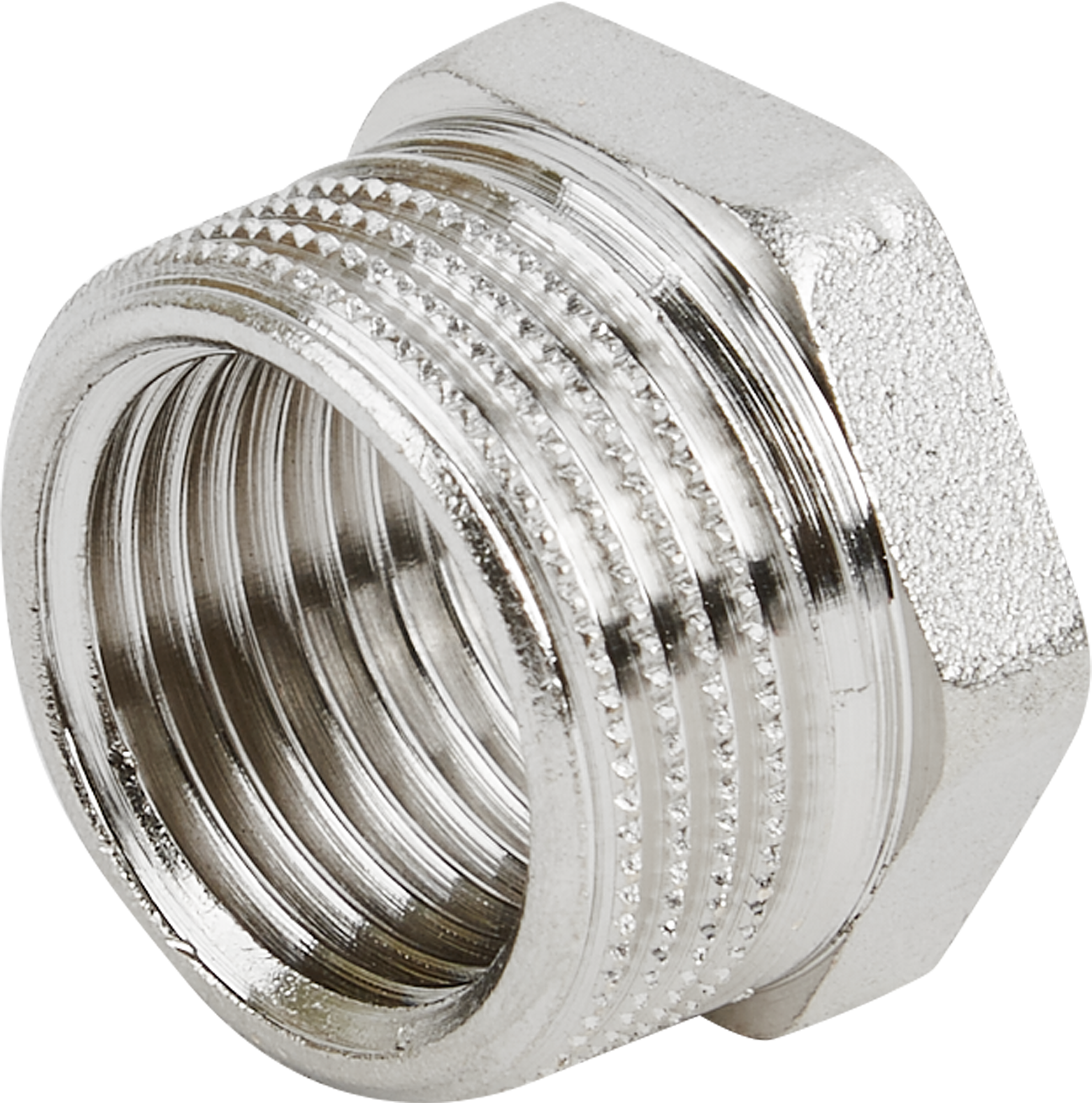 Изображение товара Футорка Stout 3/4x1/2 дюйма никелированная латунь для водопровода Италия