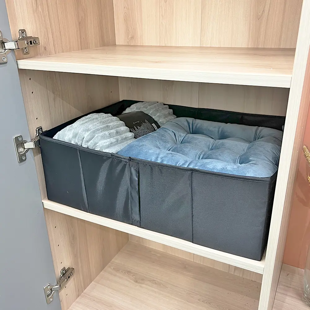 Короб для хранения без крышки 55x25x39 полиэстер цвет черный - 11