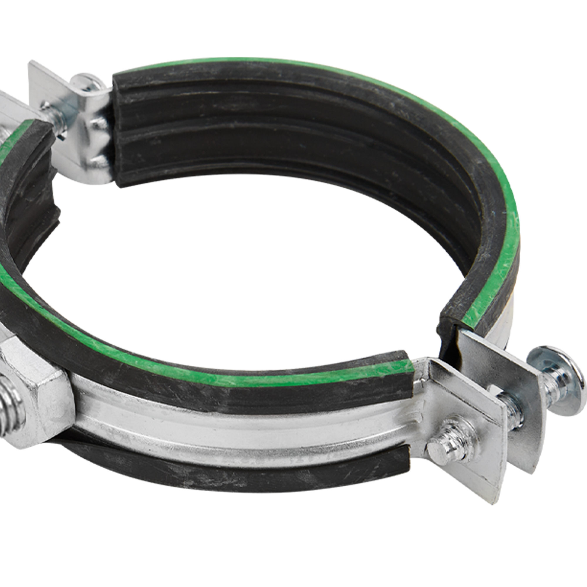 Хомут для труб Mayer 2 1/2" ø74-80 мм со шпилькой 10x100 и дюбелем гайка M10 - 2