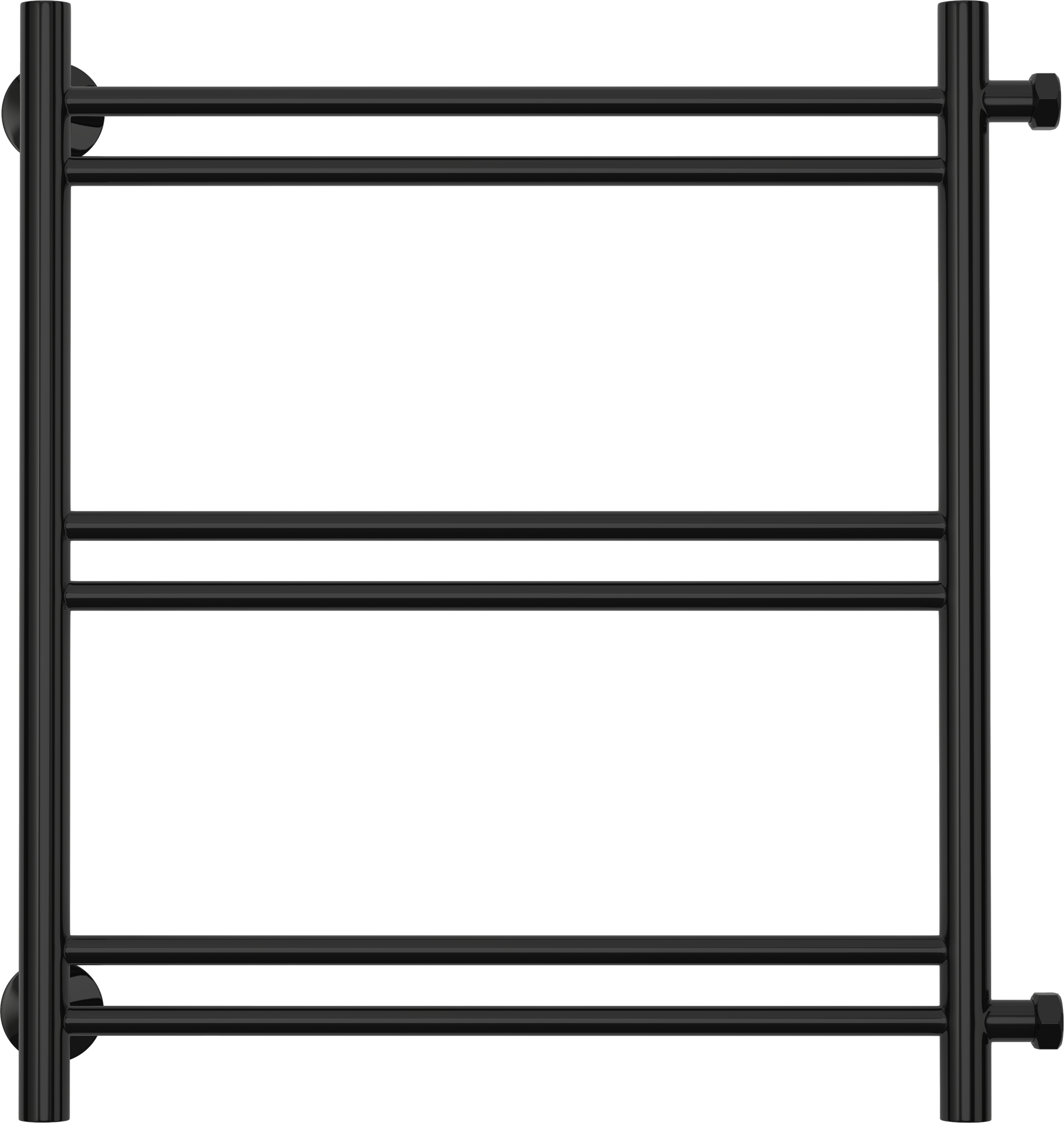 Изображение товара Водяной полотенцесушитель Сунержа ВПС-54ПБ 500x500 мм нержавеющая сталь черный