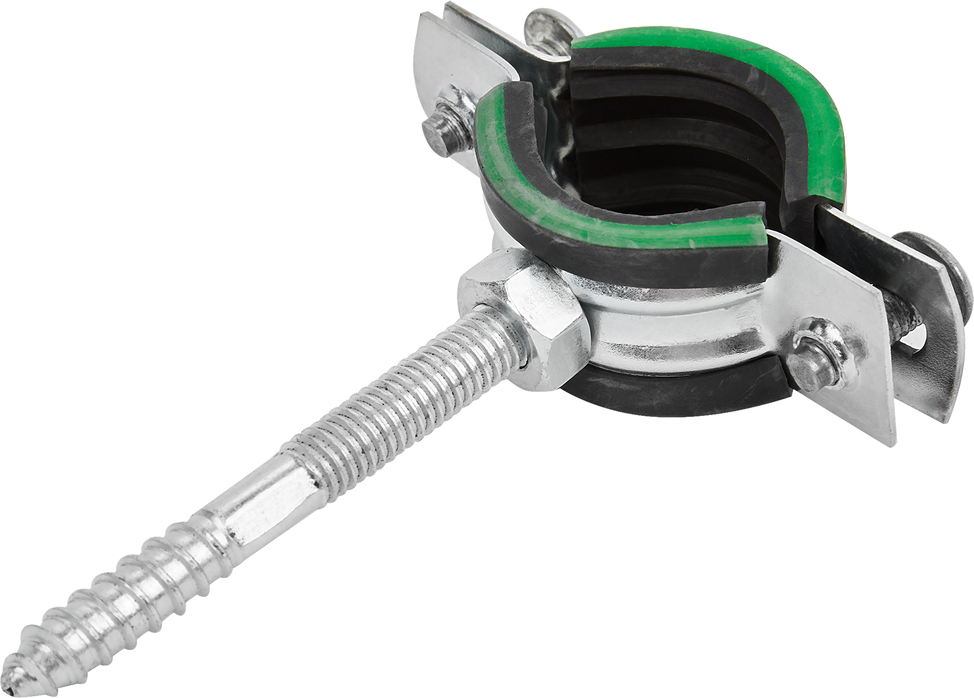 Хомут для труб Mayer 3/4" ø25-28 мм со шпилькой 8x70 и дюбелем гайка M8