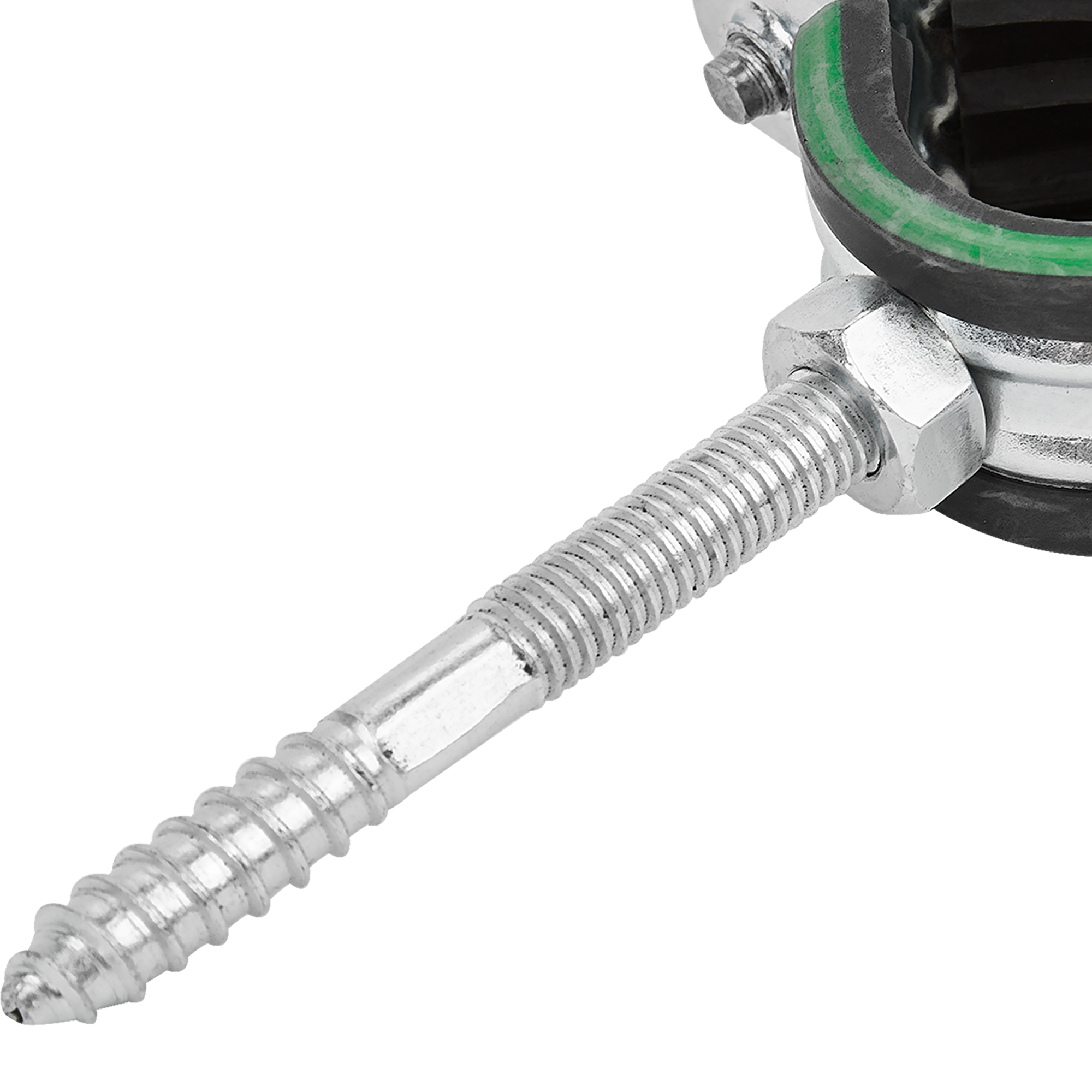 Хомут для труб Mayer 3/4" ø25-28 мм со шпилькой 8x70 и дюбелем гайка M8 - 1