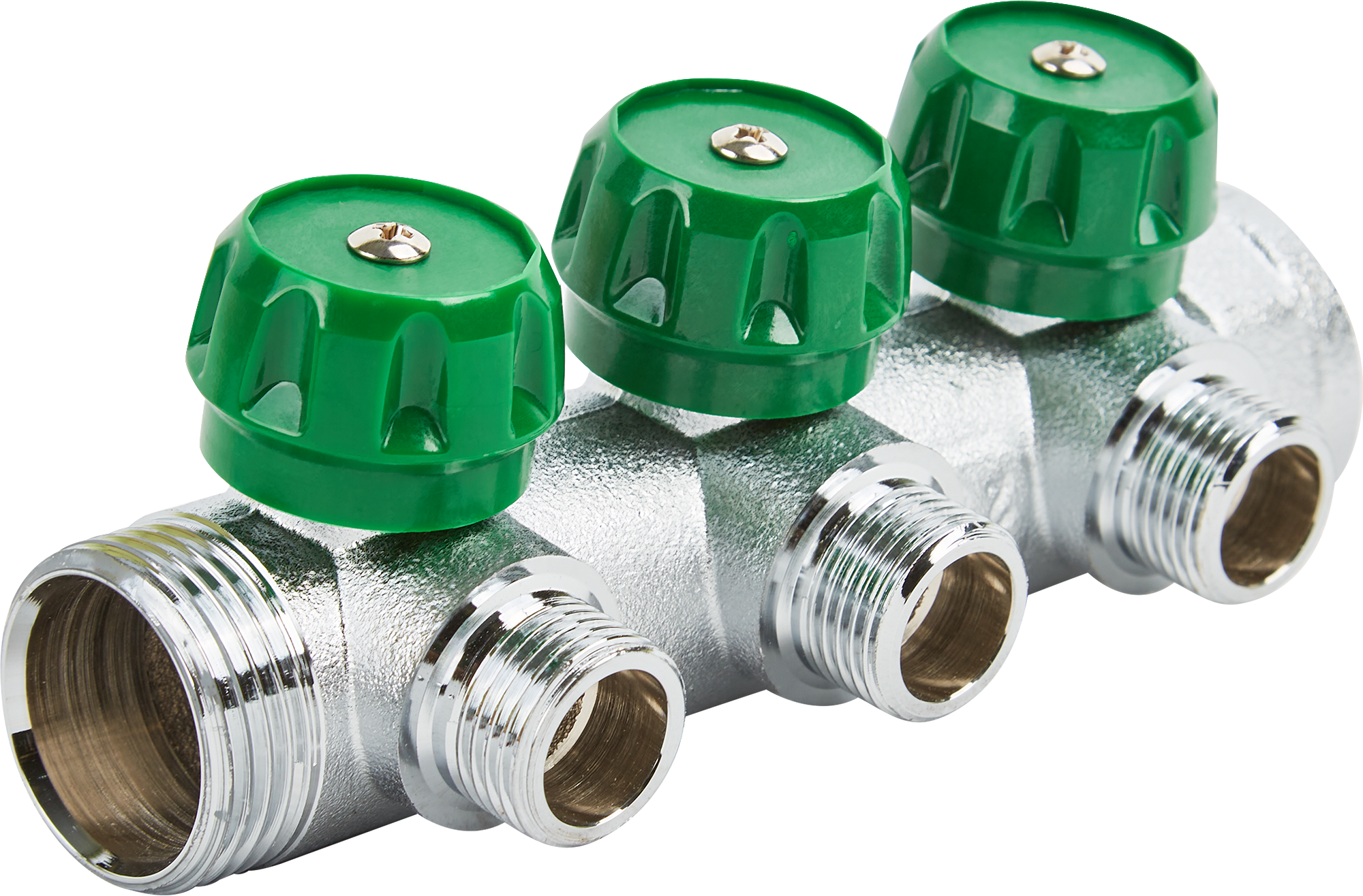 Изображение товара Коллектор для отопления и водоснабжения 3 отвода латунь 1"x1/2" STOUT