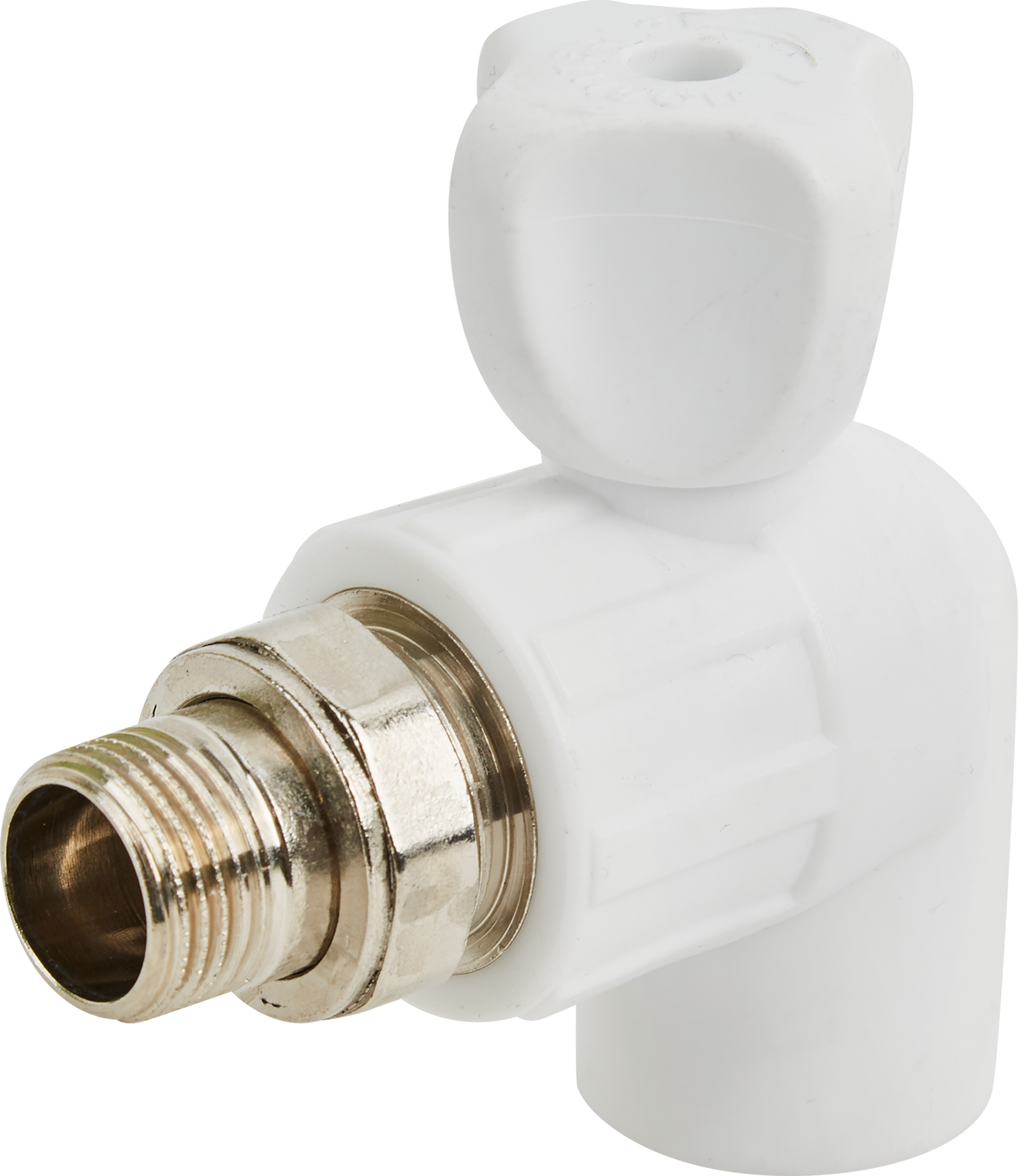 Изображение товара Кран угловой радиаторный Политэк 1/2" наружная резьба