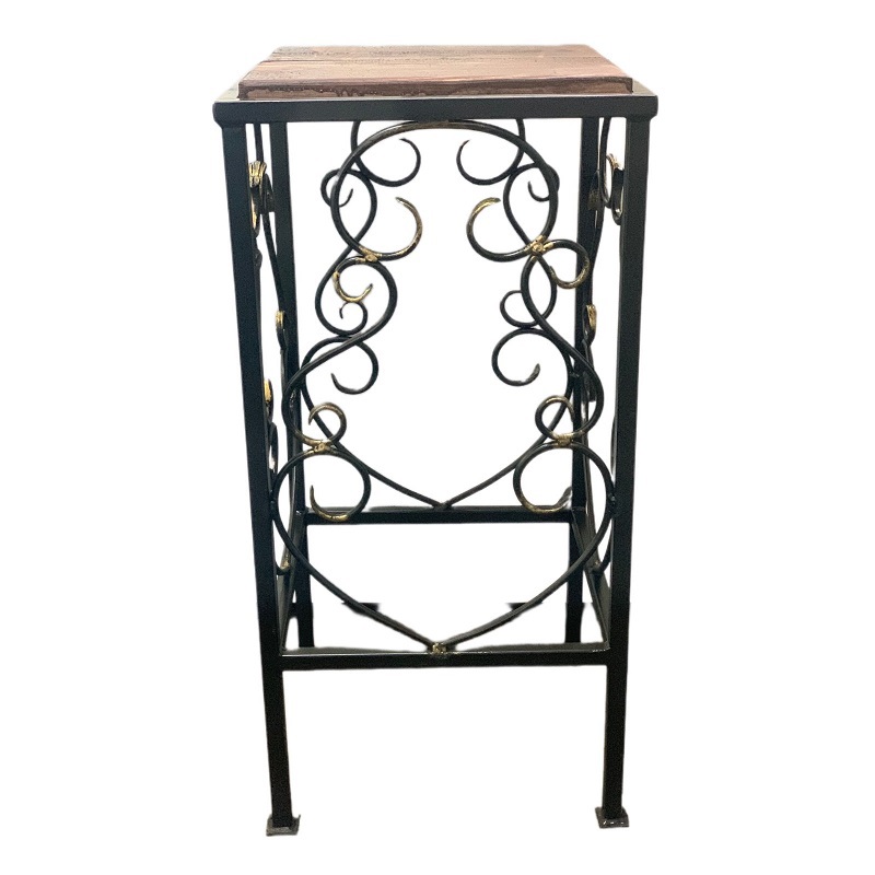 Изображение товара Стальной садовый табурет 40x80x40 см черный Маркет Россия