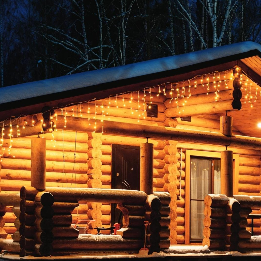 Изображение товара Светодиодная гирлянда бахрома 20 м 480 LED теплый белый свет UNIEL влагозащищенная