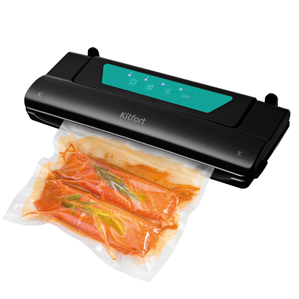 Изображение товара Вакуумная упаковочная машина Kitfort КТ-1528-3 для продуктов, сухих и влажных режимов, вакуумирован