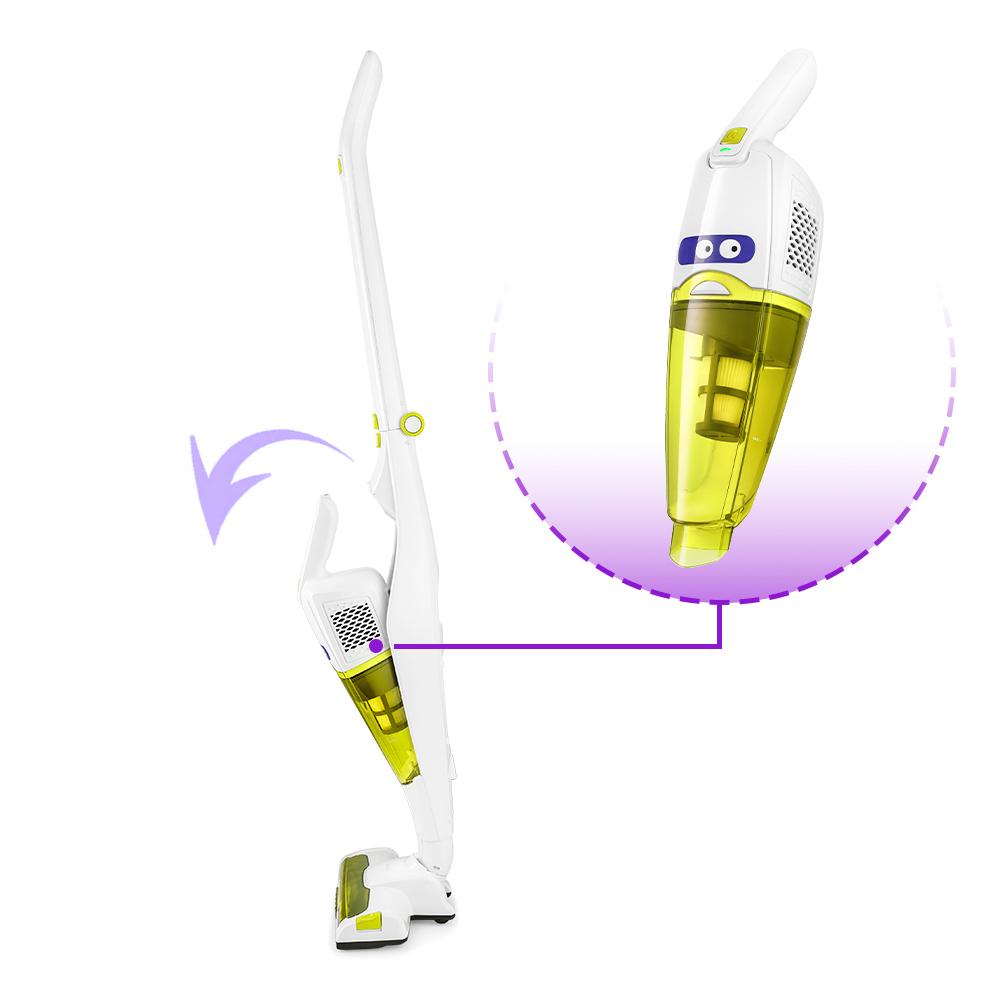 Изображение товара Вертикальный беспроводной пылесос Kitfort КТ-5121-2 130 Вт с насадками и светодиодной подсветкой