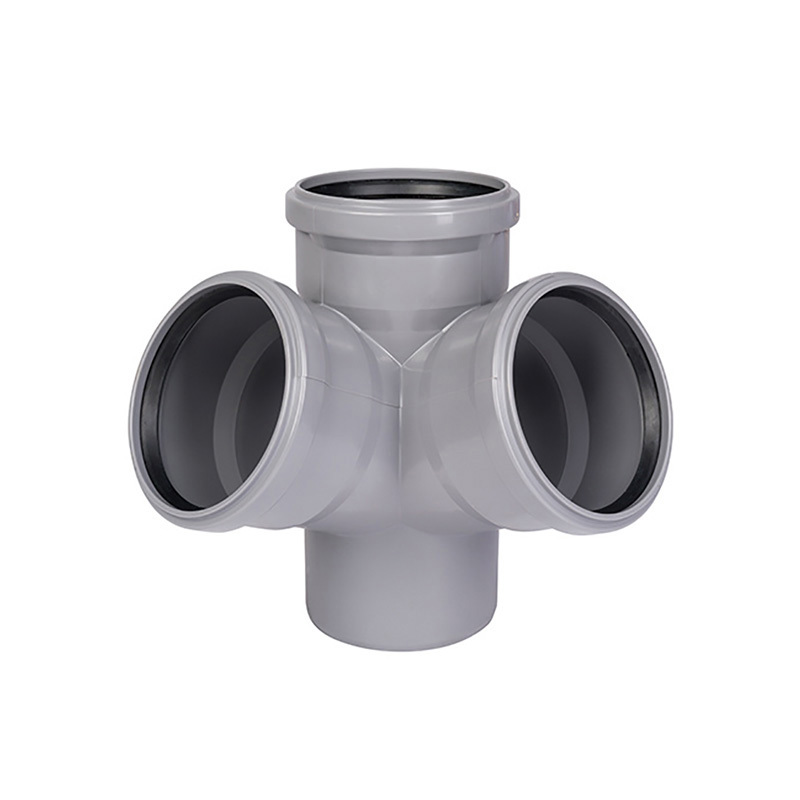 Изображение товара Крестовина угловая Ostendorf HTED 110/110/110x67° из полипропилена Серый RAL 7037