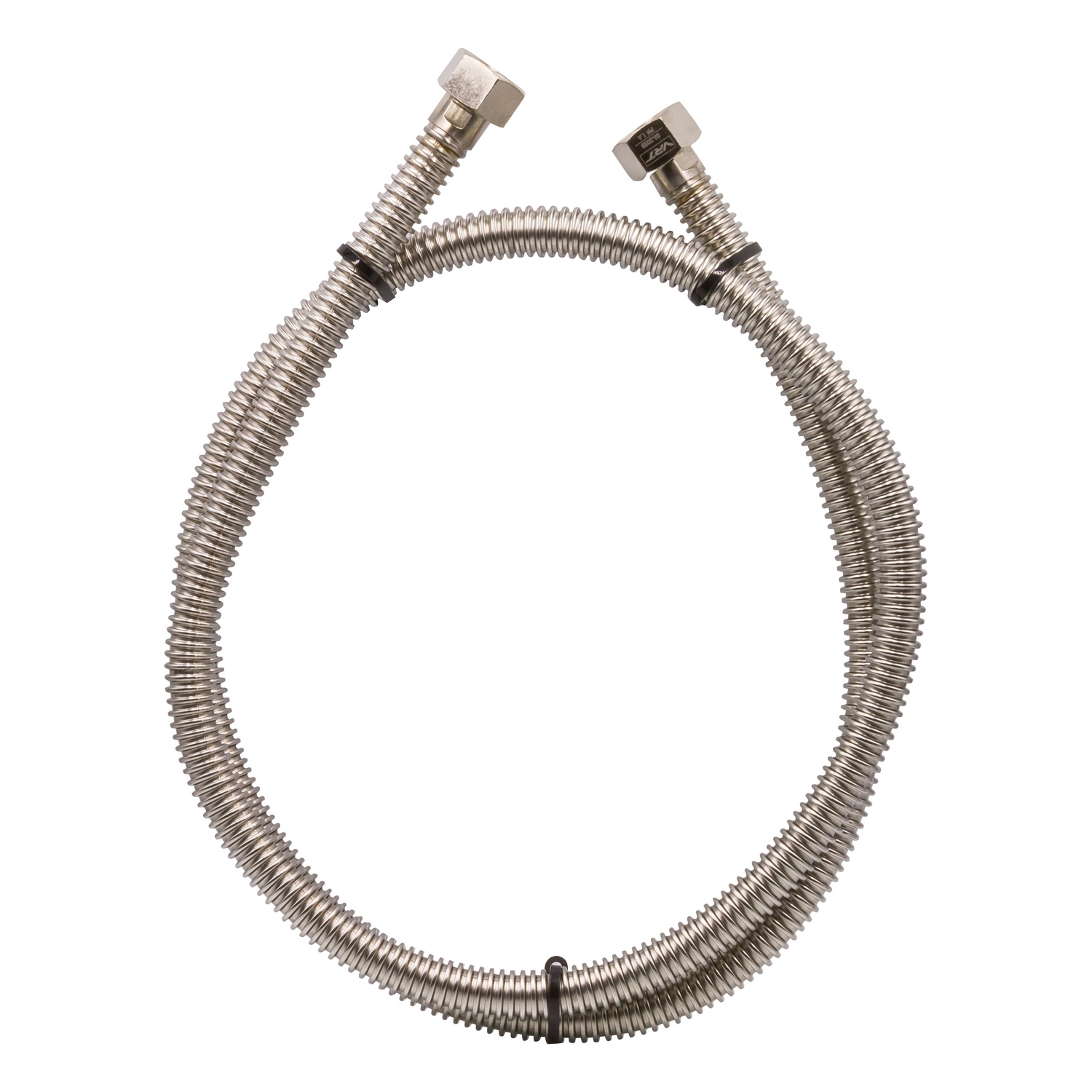 Изображение товара Газовая подводка сильфонная VRT 200 см 1/2" внутренняя резьба из нержавеющей стали