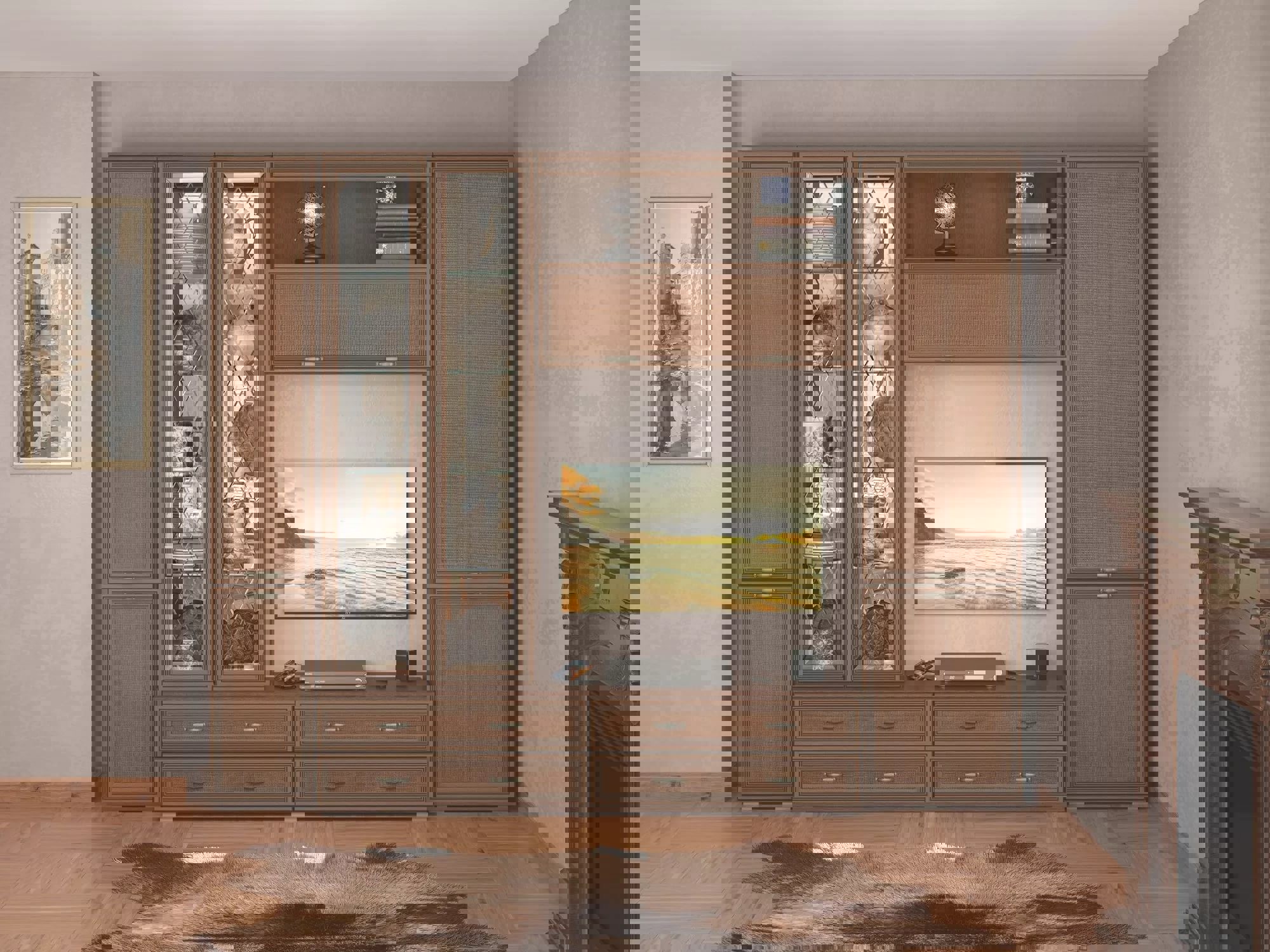 Изображение товара Шкаф Domani 36x35x180 см ЛДСП орех серия Ливорно