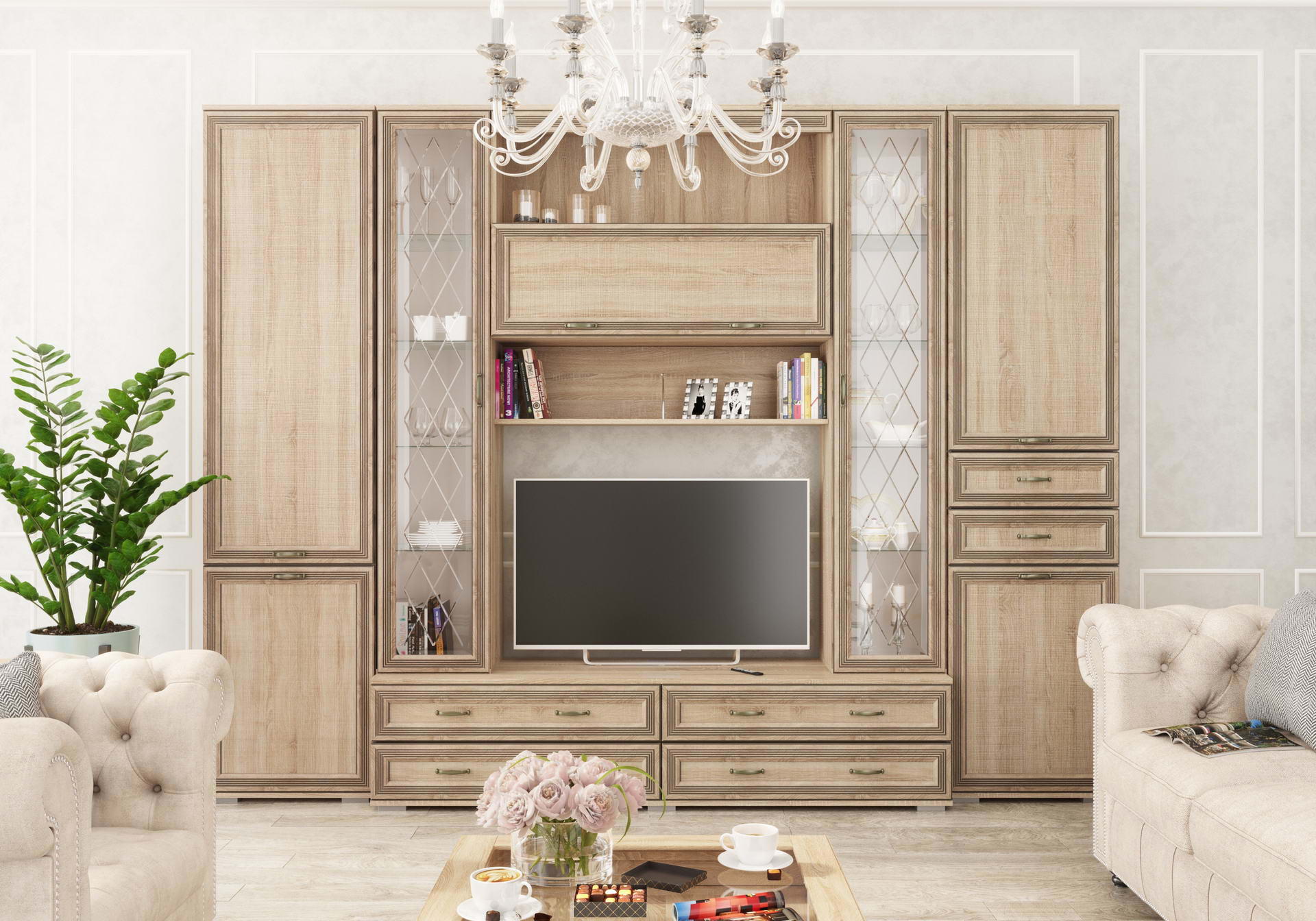 Изображение товара Шкаф Domani 36x35x180 см ЛДСП цвет дуб сонома