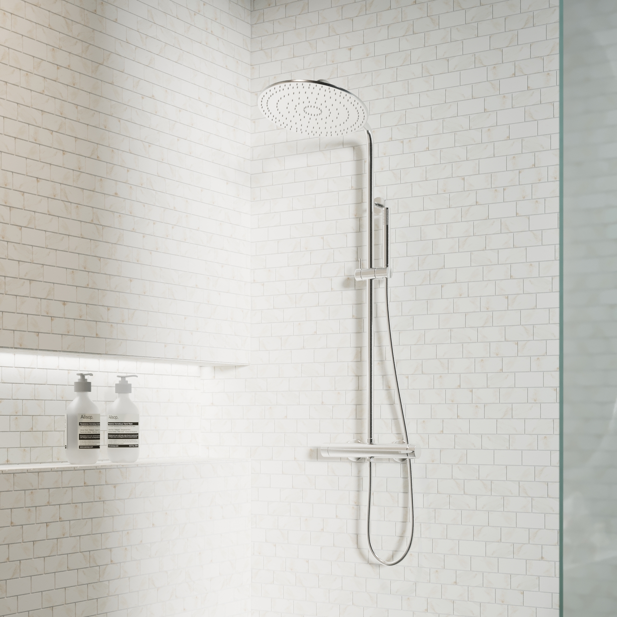 Изображение товара Мозаика фарфоровая Artens Remix 29.6x29.1 см цвет белый серый