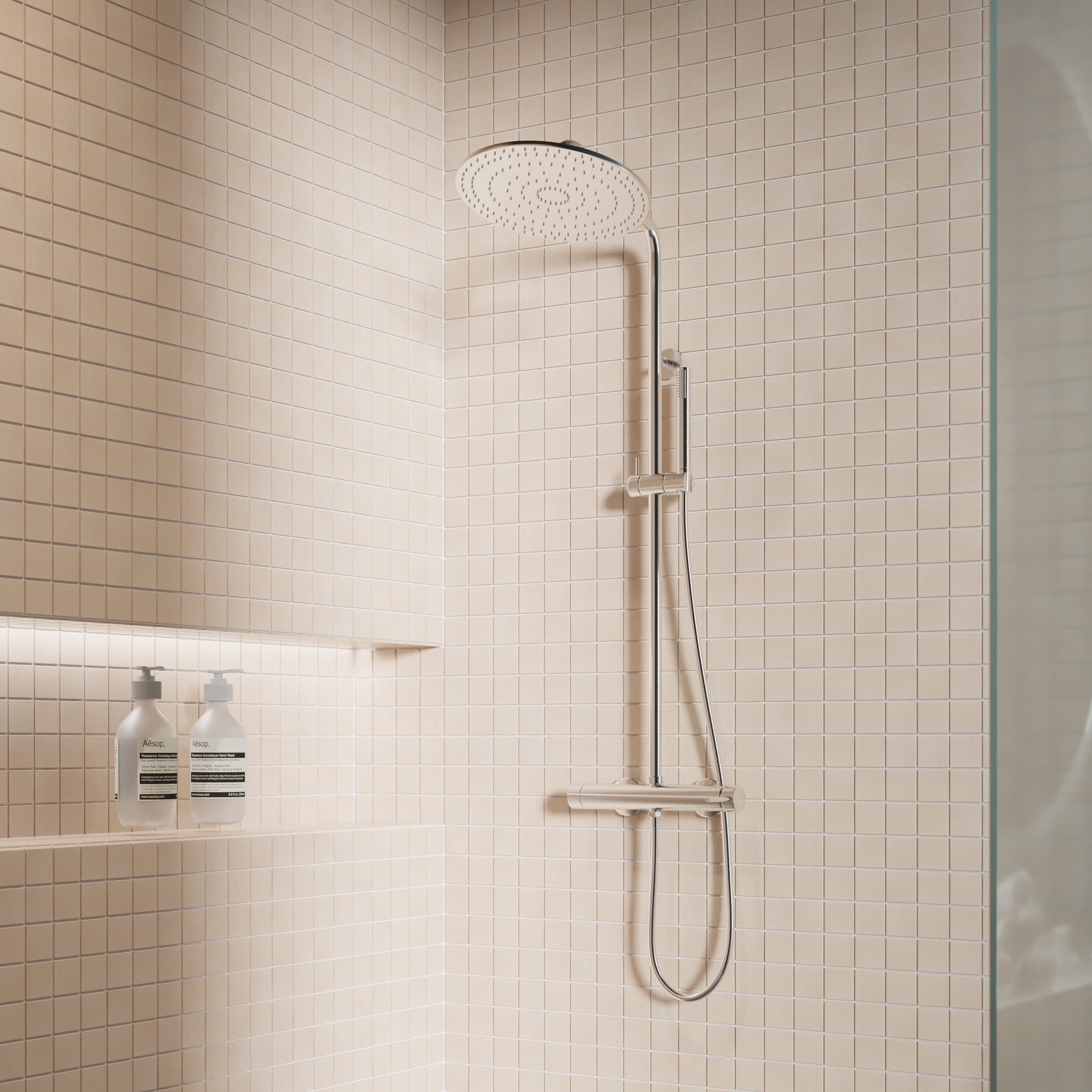 Изображение товара Керамическая мозаика Smart Mosaic Homework L.Beige Matt 30.6x30.6 см для стен и пола