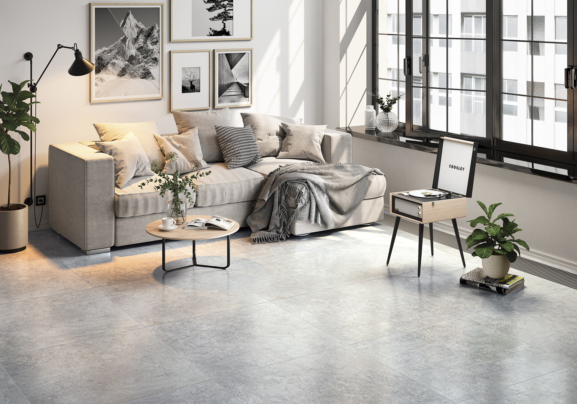 Изображение товара Керамогранит Alma ceramica GFA57MCS70L 57x57 см серый для пола и стен