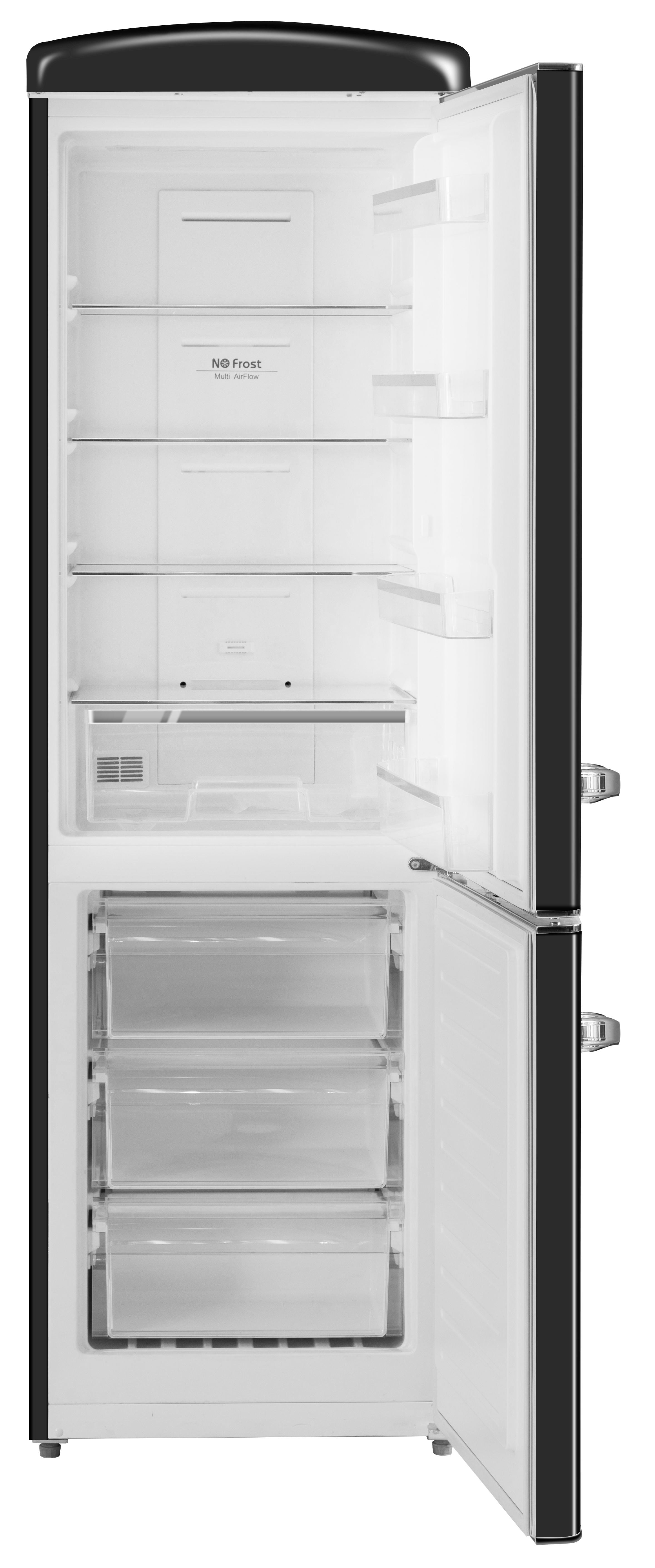 Изображение товара Отдельностоящий холодильник Ascoli ARDRFB375WE 60x194 см черный стильный дизайн