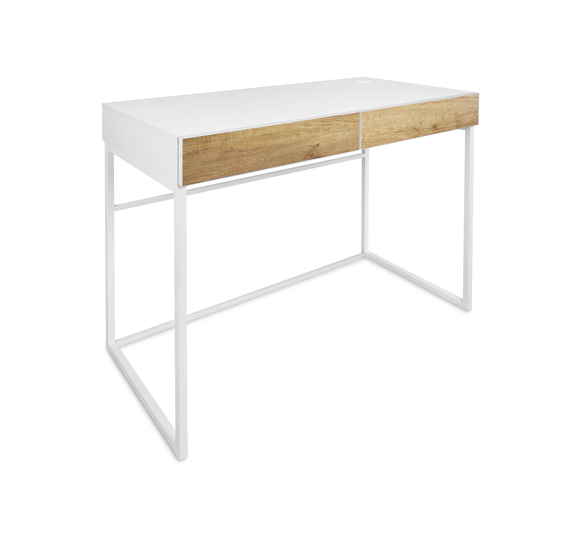 Изображение товара Стол Flatform Md-708(5) 100x50x75 см дерево цвет белый/дуб каньон