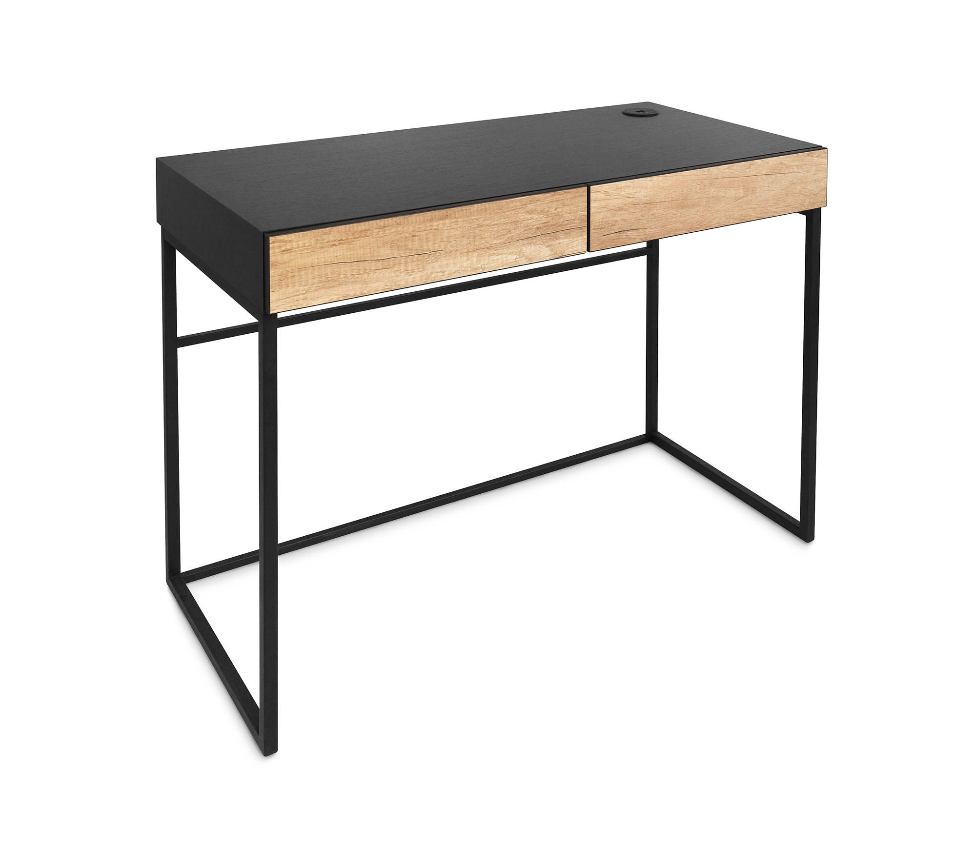 Изображение товара Стол Flatform Md-708(4) 100x50x75 см дерево цвет черный/дуб каньон