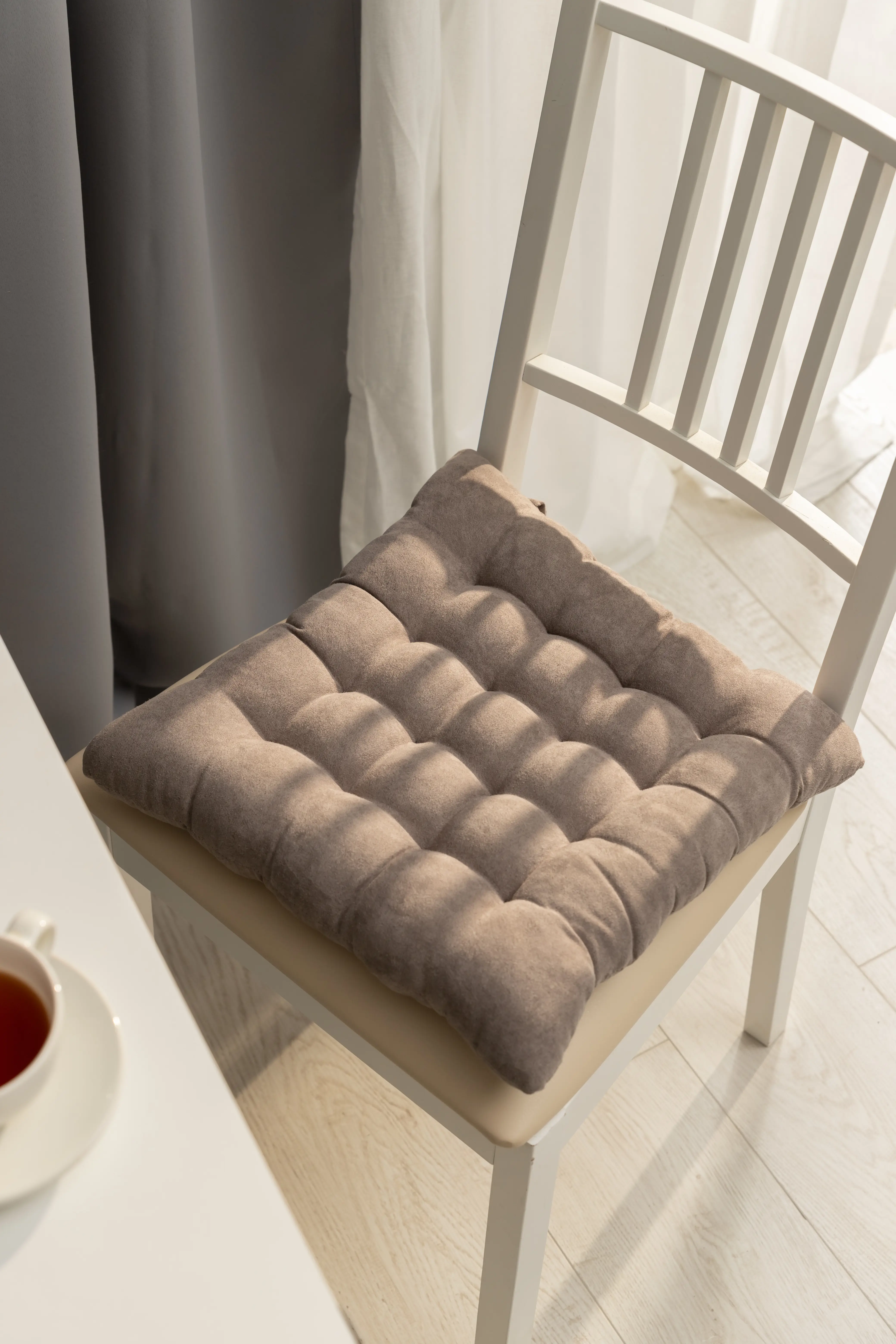 Подушка для стула Linen Way 38x6x38 см замша кофейный - 3