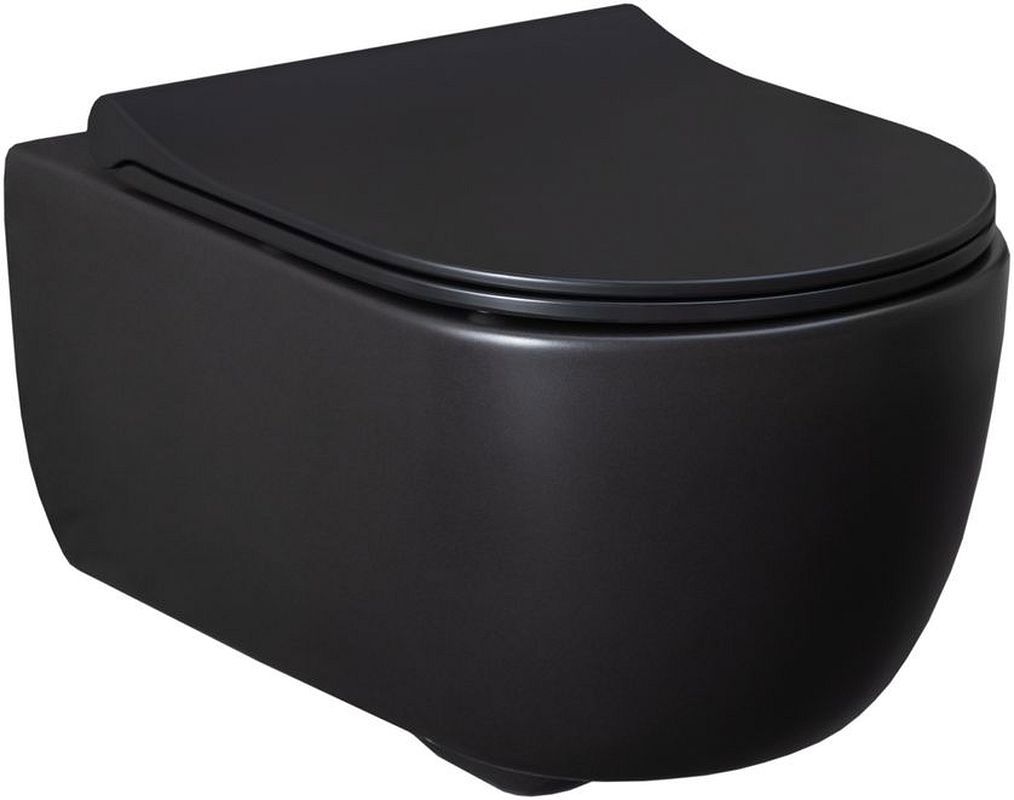 Изображение товара Подвесной унитаз Allen brau 00301311 безободковый черный мат 540x360 мм