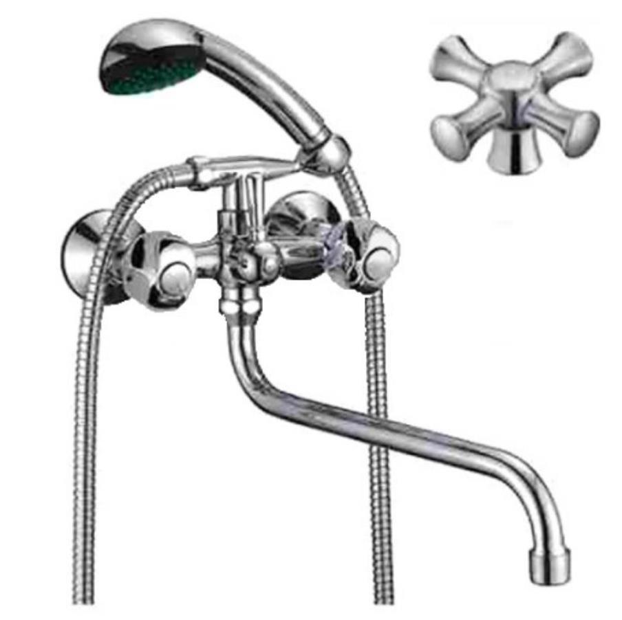 Изображение товара Смеситель для ванны D-lin D140825 двухвентильный с душевой лейкой цвет хром