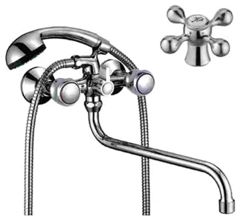 Изображение товара Смеситель для ванны D-lin D146810-6 двухвентильный с душевой лейкой цвет хром