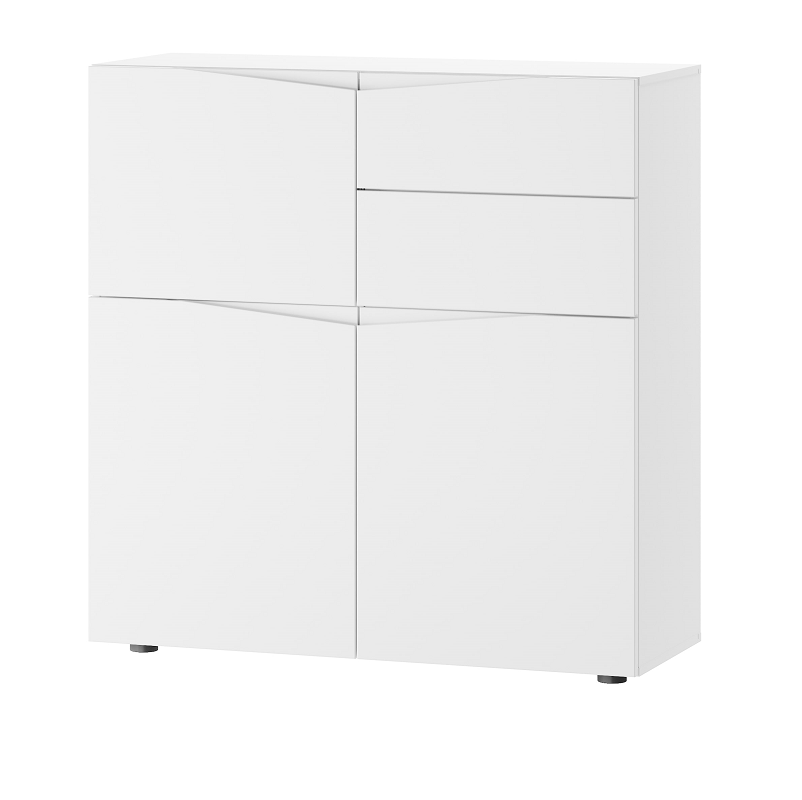 Изображение товара Комод Szynaka-mebele sp. z.o.o. 2 ящика 100x38x103 см ДСП цвет белый матовый