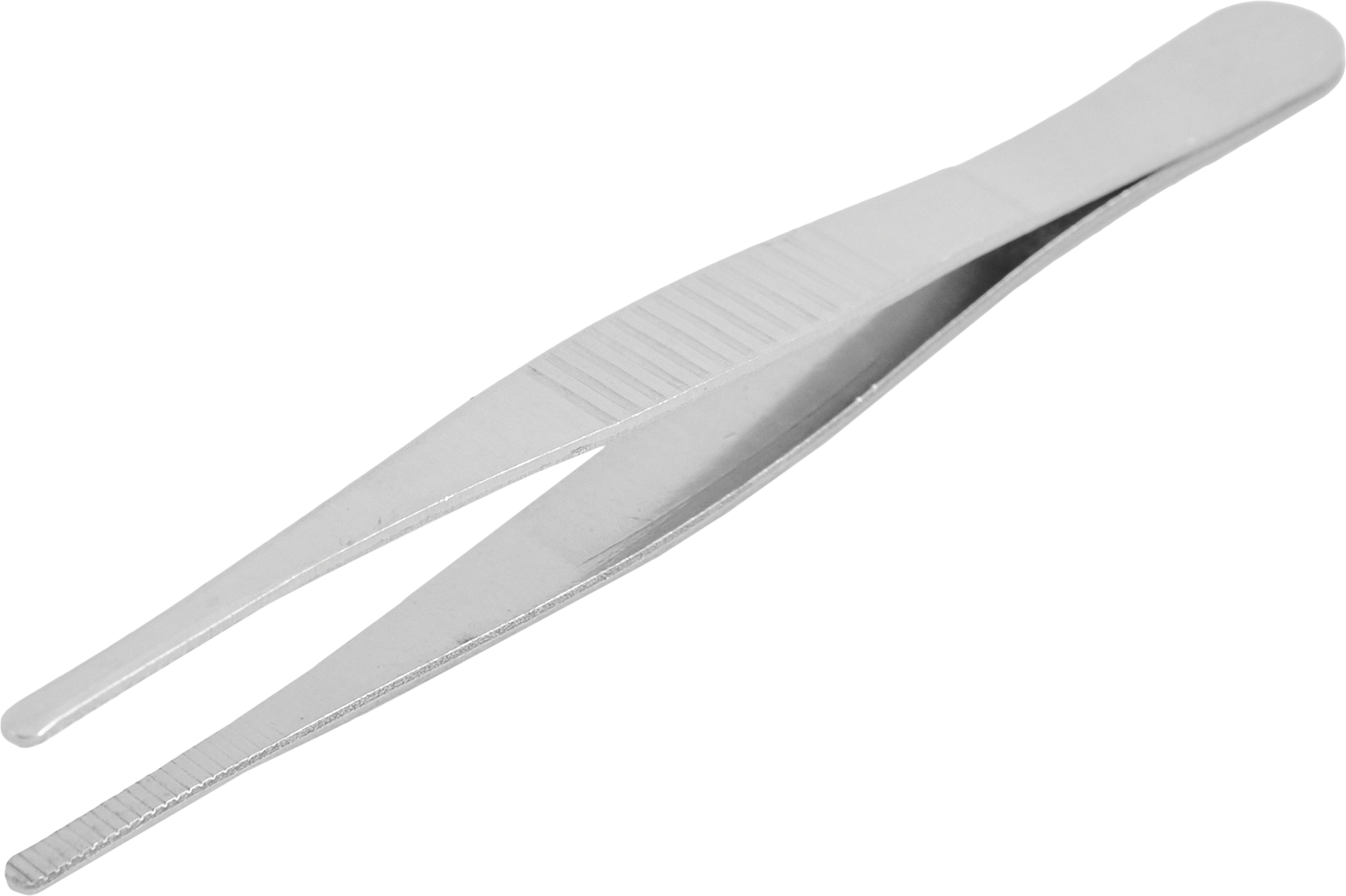 Изображение товара Пинцет прямой 3756-F из нержавеющей стали для точных работ 125 мм