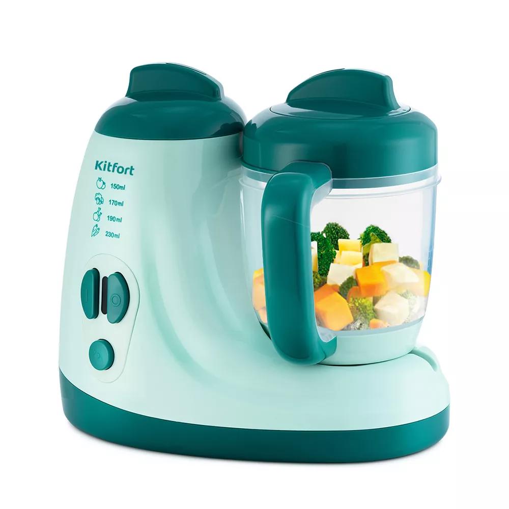Изображение товара Многофункциональный блендер-пароварка Kitfort КТ-2309 для детей 400 Вт бирюзовый