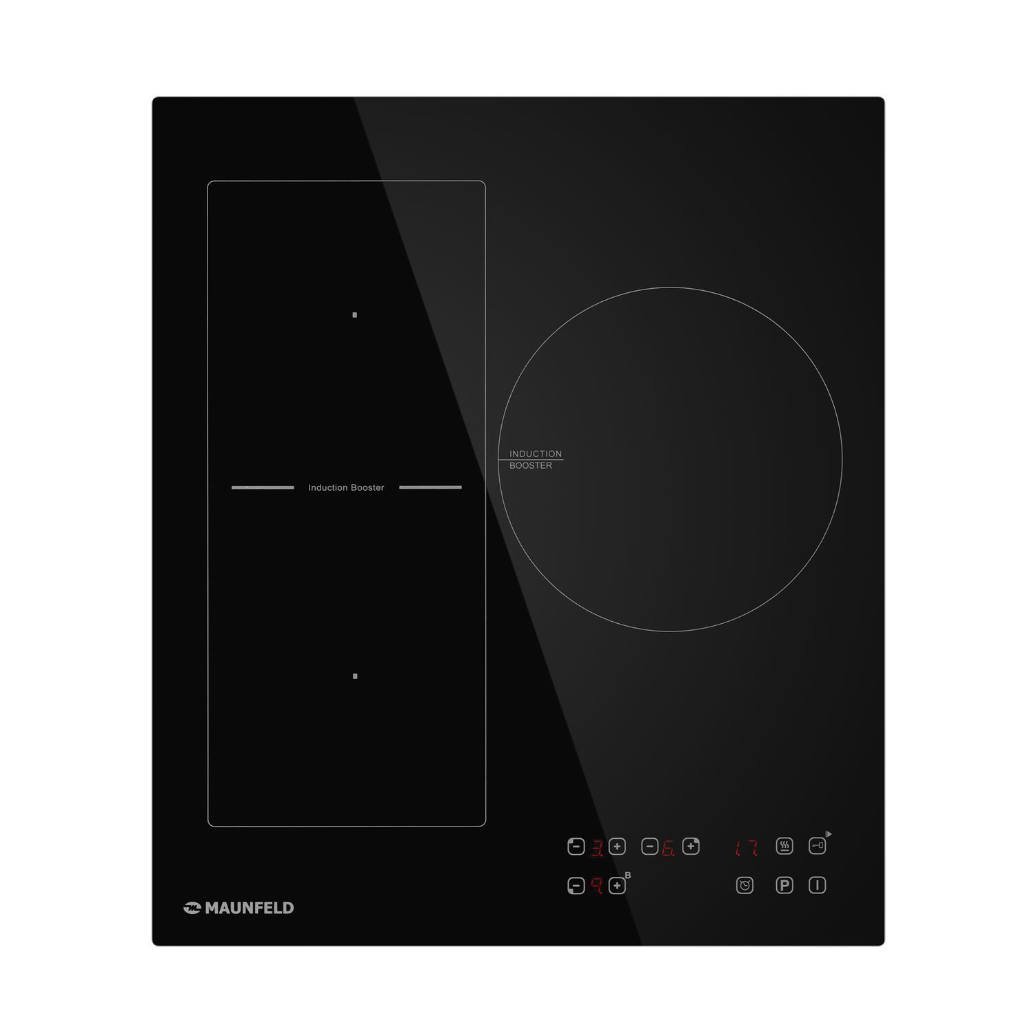 Изображение товара Индукционная варочная панель Maunfeld CVI453BK1 45 см 3 конфорки черная